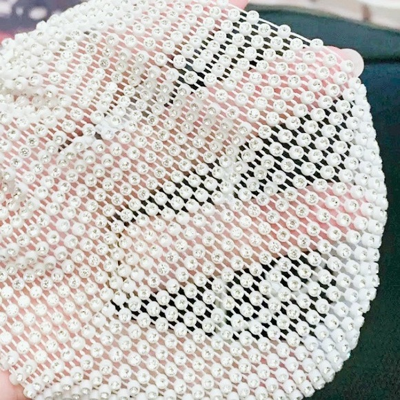 Rhinestone Bling Super Cute White Face Mask Cover - Picture 5 of 5